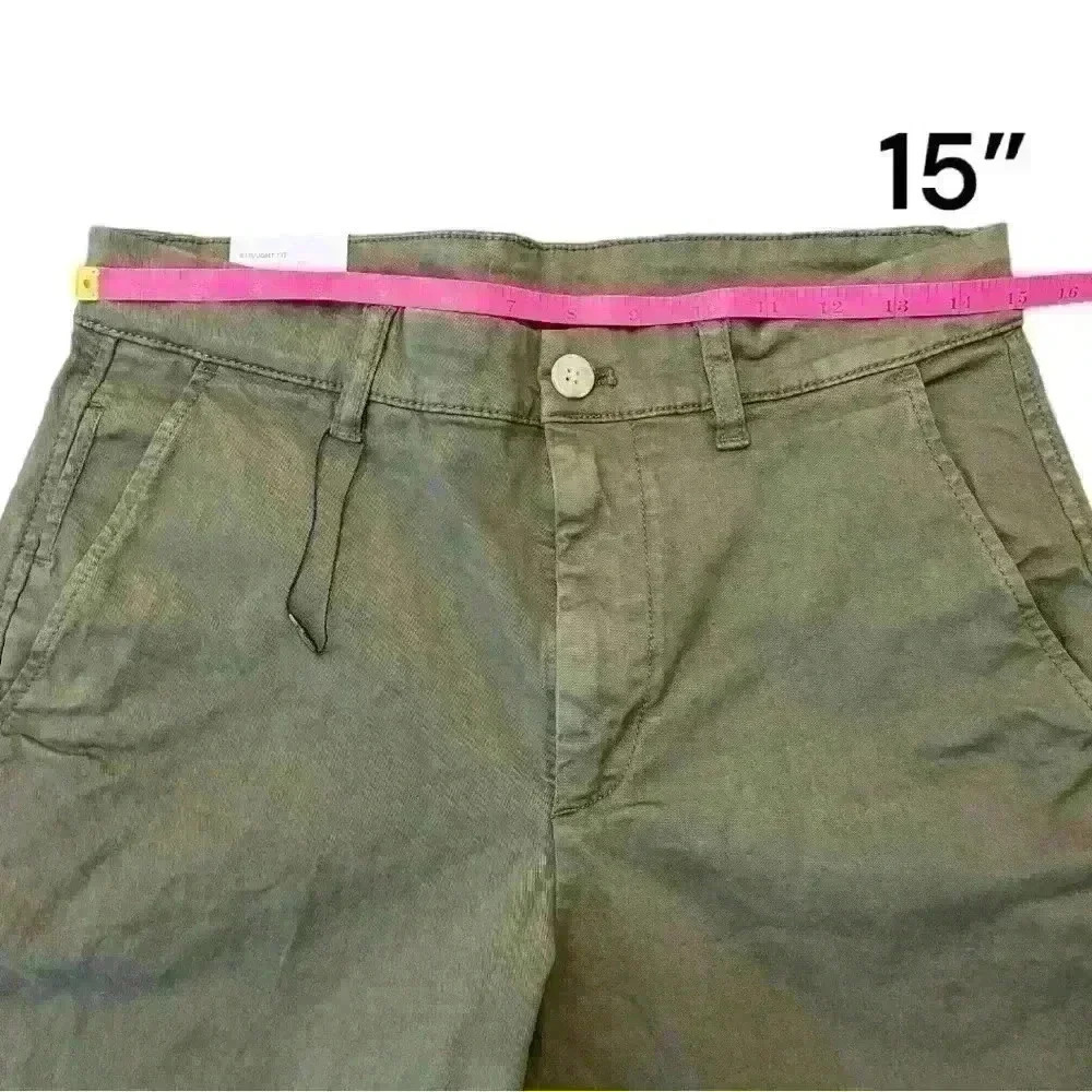 Zara Olive Green Straight Fit Shorts, Size 30 - Picture 4 of 5